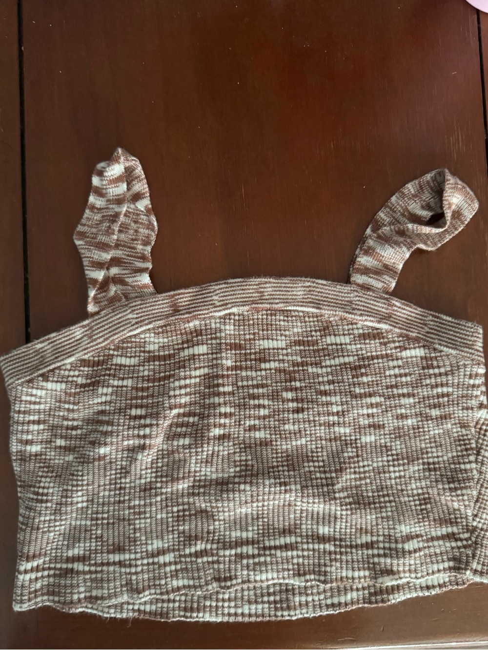 Forever 21 brown and white tank top